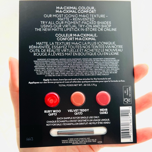 5 for 25⚡️ MAC M·A·Cximal Silky Matte Lipstick Sample Set 2.25g - Picture 2 of 6